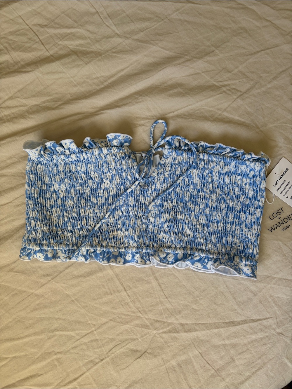 NWT Lost + Wander Seaside Breeze Strapless Swim Sz M
